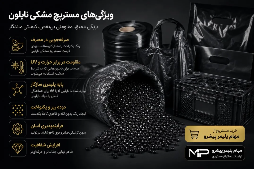 ویژگی‌ مستربچ مشکی نایلون
