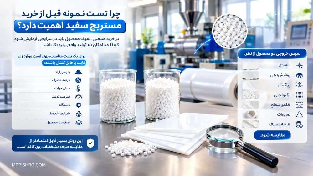 چرا تست نمونه قبل از خرید مستربچ سفید اهمیت دارد؟